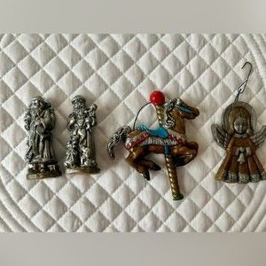 Old World Bavarian wax ornaments made in USA hand crafted and hand painted